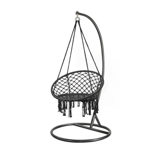 Scaun suspendat Cardenas cu suport negru-negru