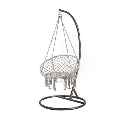 Scaun suspendat Cardenas cu suport gri-negru