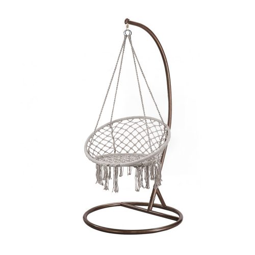 Scaun suspendat Cardenas cu suport gri-maro