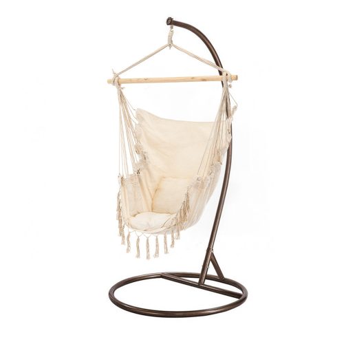 Scaun suspendat Puerto cu suport bej-maro