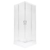 Cabină de duș pătrată albă Xenia SQ 90 cu tavă Victor plus
