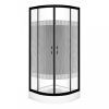 Cabina de dus curbata Xenia Duo Black 90 cu cadita de dus