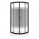 Cabina de dus curbata Xenia Duo Black 90 cu cadita de dus