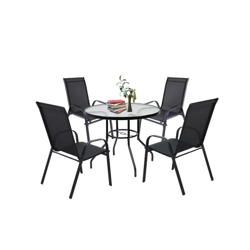Set mobilier de gradina Tanger 4-1 negru