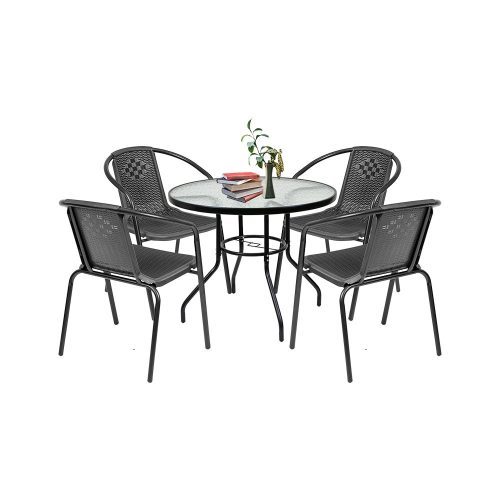 Set mobilier de gradina Lund 4-1 negru