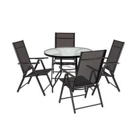 Set mobilier de gradina Tessa 4-1 negru