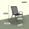Set mobilier de gradina Arlon 4-1 negru