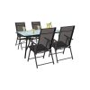 Set mobilier de gradina Nadin 4-1 negru