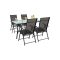 Set mobilier de gradina Nadin 4-1 negru