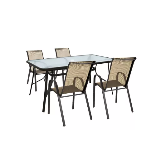 Set mobilier de gradina Arlon 4-1 bej