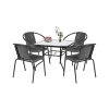 Set mobilier de gradina Rozetta 4-1 negru