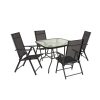 Set mobilier de gradina Amira 4-1 negru