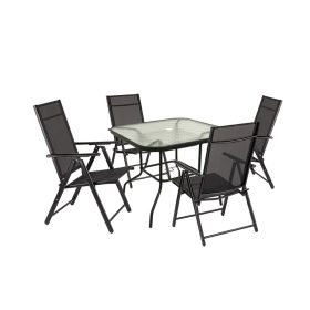 Set mobilier de gradina Amira 4-1 negru
