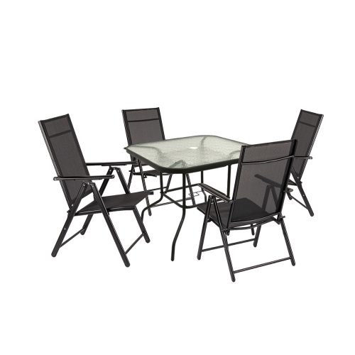 Set mobilier de gradina Amira 4-1 negru