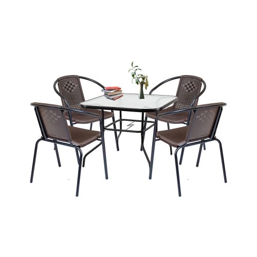Set mobilier de gradina Rozetta 4-1 maro