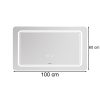 Oglinda video cu iluminare LED 100x60 cm