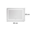 Oglinda video cu iluminare LED 80x60 cm