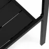 Set de 2 scaune de grădină cu cadru metalic și scaun din plastic negru