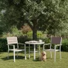 Set de 2 scaune de grădină cu cadru metalic, scaun din plastic alb