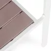 Set de 2 scaune de grădină cu cadru metalic, scaun din plastic alb