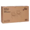 Set de 2 scaune de grădină cu cadru metalic, scaun din plastic alb