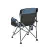 Leziter Scaun de pescuit Comfort cu braț și suport pentru pahare albastru
