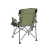 Scaun de pescuit Leziter Comfort Plus cu cotieră și suport pentru pahare verzi