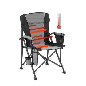   Leziter Premium fotoliu încălzit cu suport pentru pahare gri