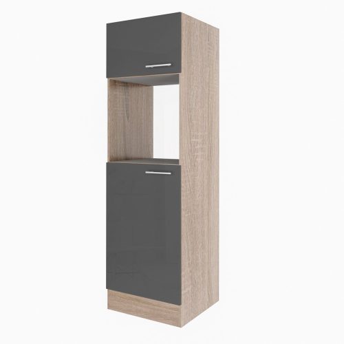 Dulap de camara Yorki dimensiunea 60, corp din stejar Sonoma, fata antracit satinat