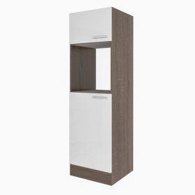 Dulap de camara Yorki anii '60, corp din stejar Yorki cu fata alb satinat