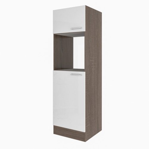 Dulap de camara Yorki anii '60, corp din stejar Yorki cu fata alb satinat