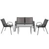 Set mobilier de gradina Lorca 4-1 negru