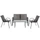 Set mobilier de gradina Lorca 4-1 negru
