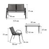 Set mobilier de gradina Lorca 4-1 negru