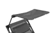 Șezlong pliabil cu copertină gri