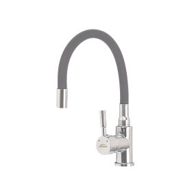 Baterie de chiuveta independenta Corin cu cioc flexibil, gri