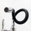 Baterie de chiuveta independenta Corin cu cioc flexibil negru