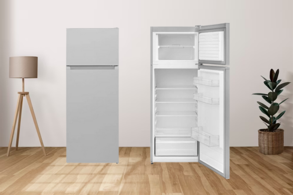 frigider cu congelator superior Homefort gri